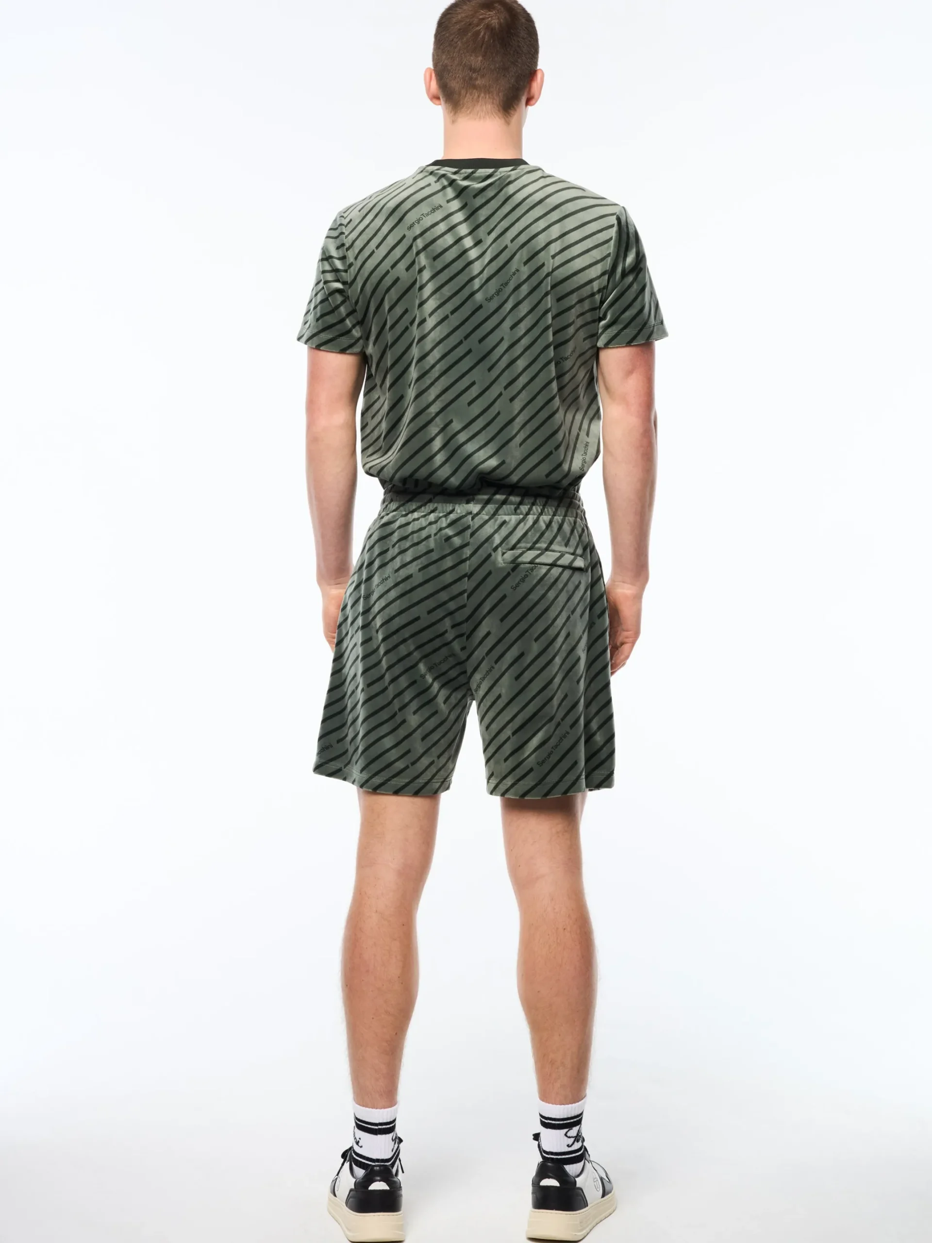 Obliquo Velour Short-Agave Green