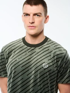 Obliquo Velour T-Shirt-Agave Green