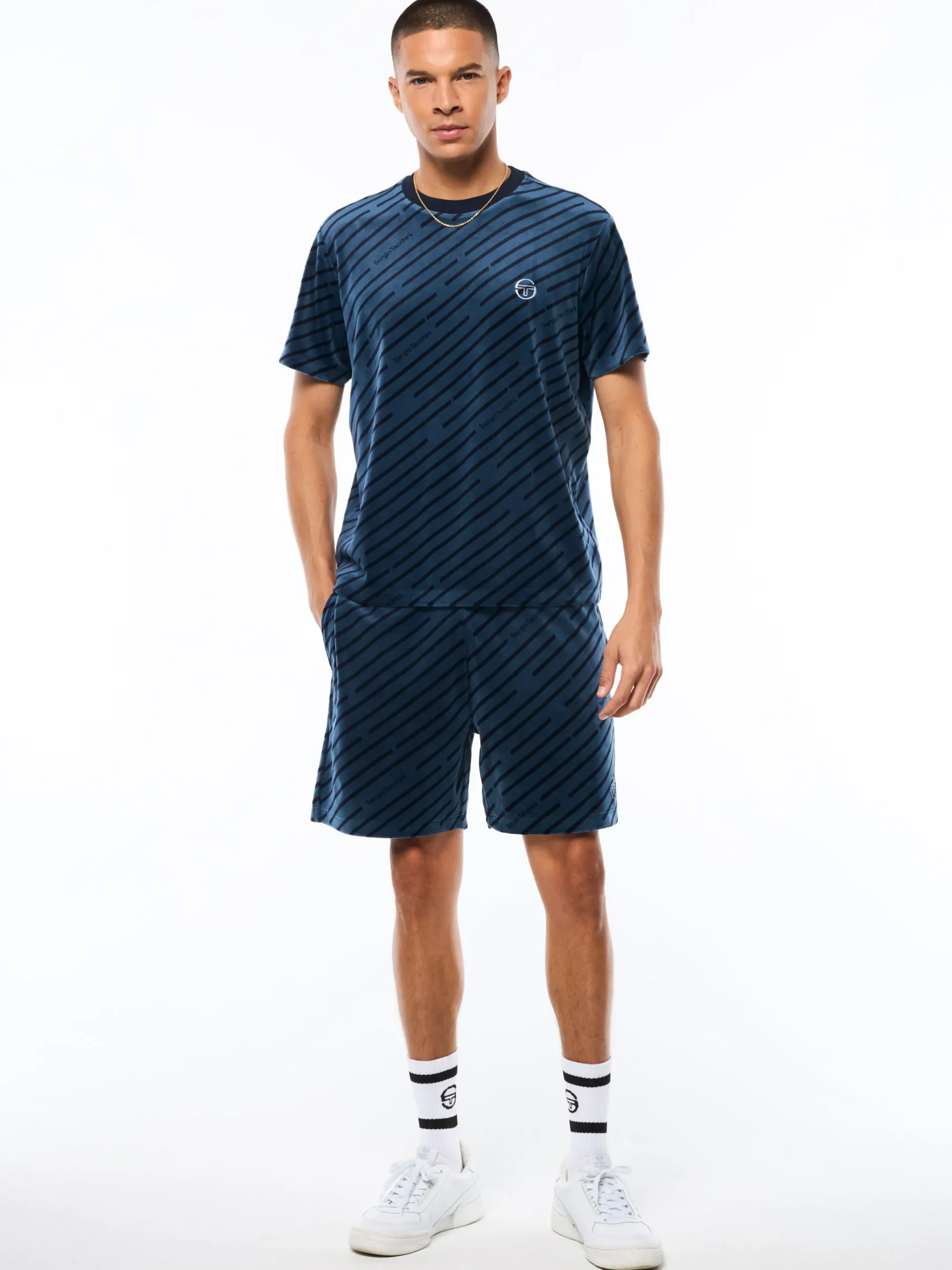 Obliquo Velour T-Shirt-Key Largo
