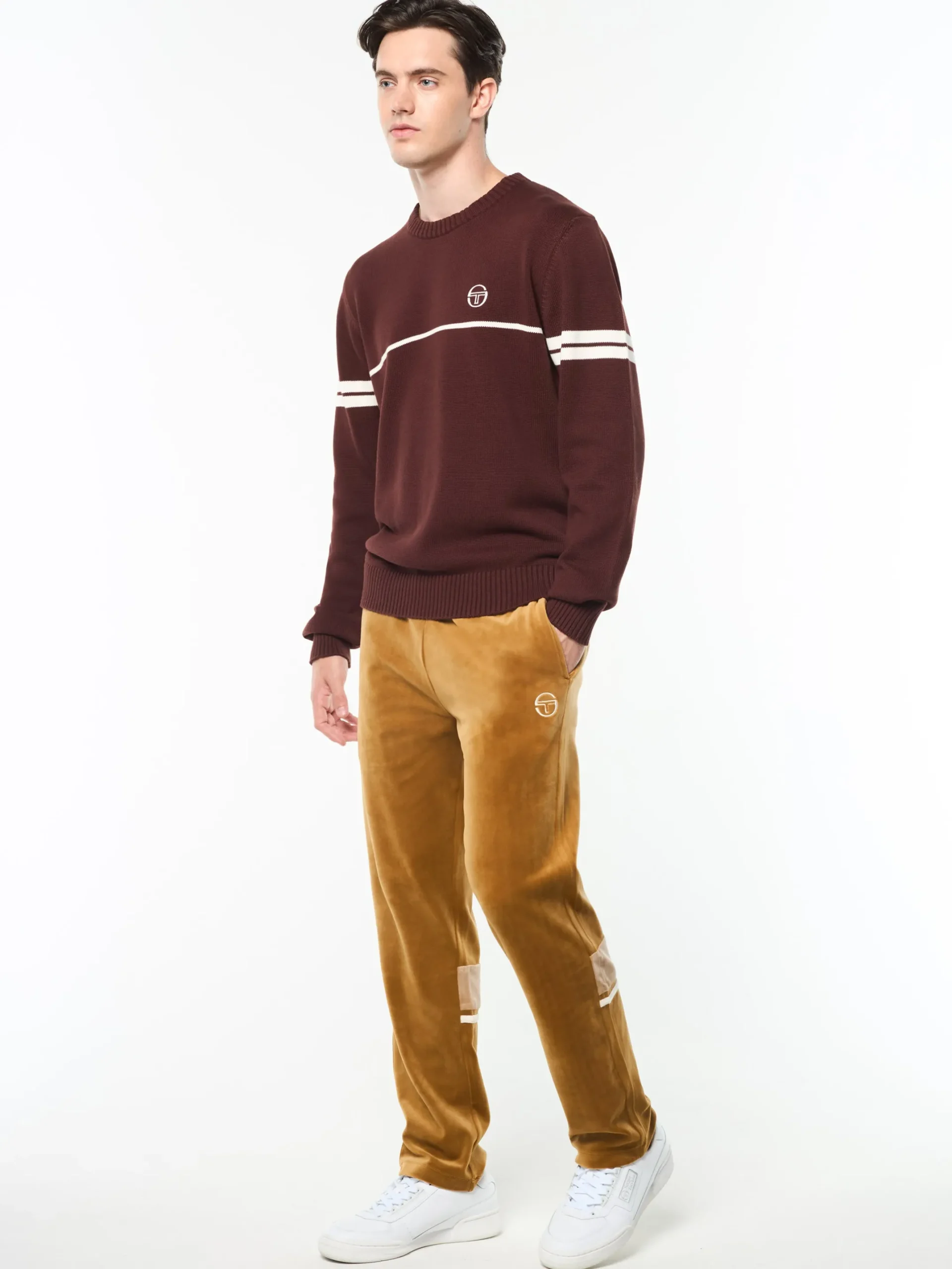Orion Knit Sweater- Bitter Chocolate/ Gardenia