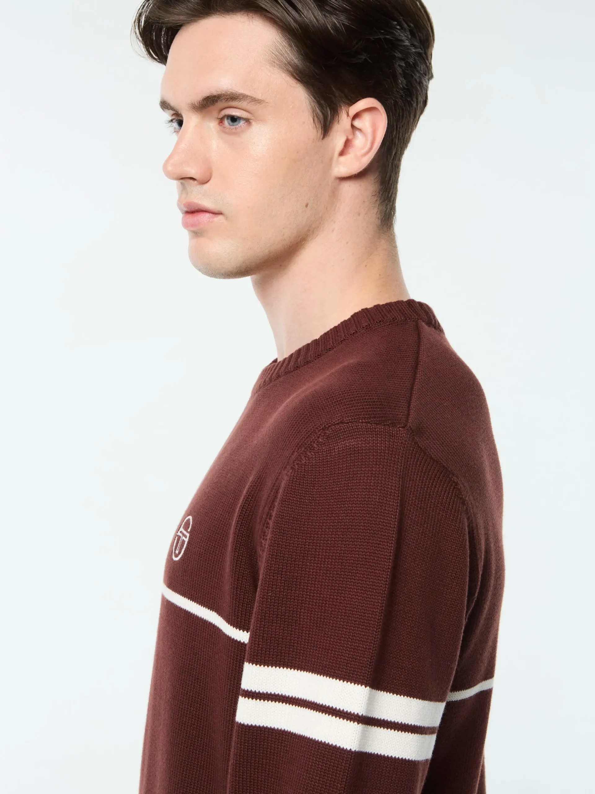 Orion Knit Sweater- Bitter Chocolate/ Gardenia