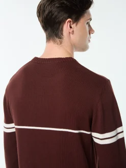Orion Knit Sweater- Bitter Chocolate/ Gardenia