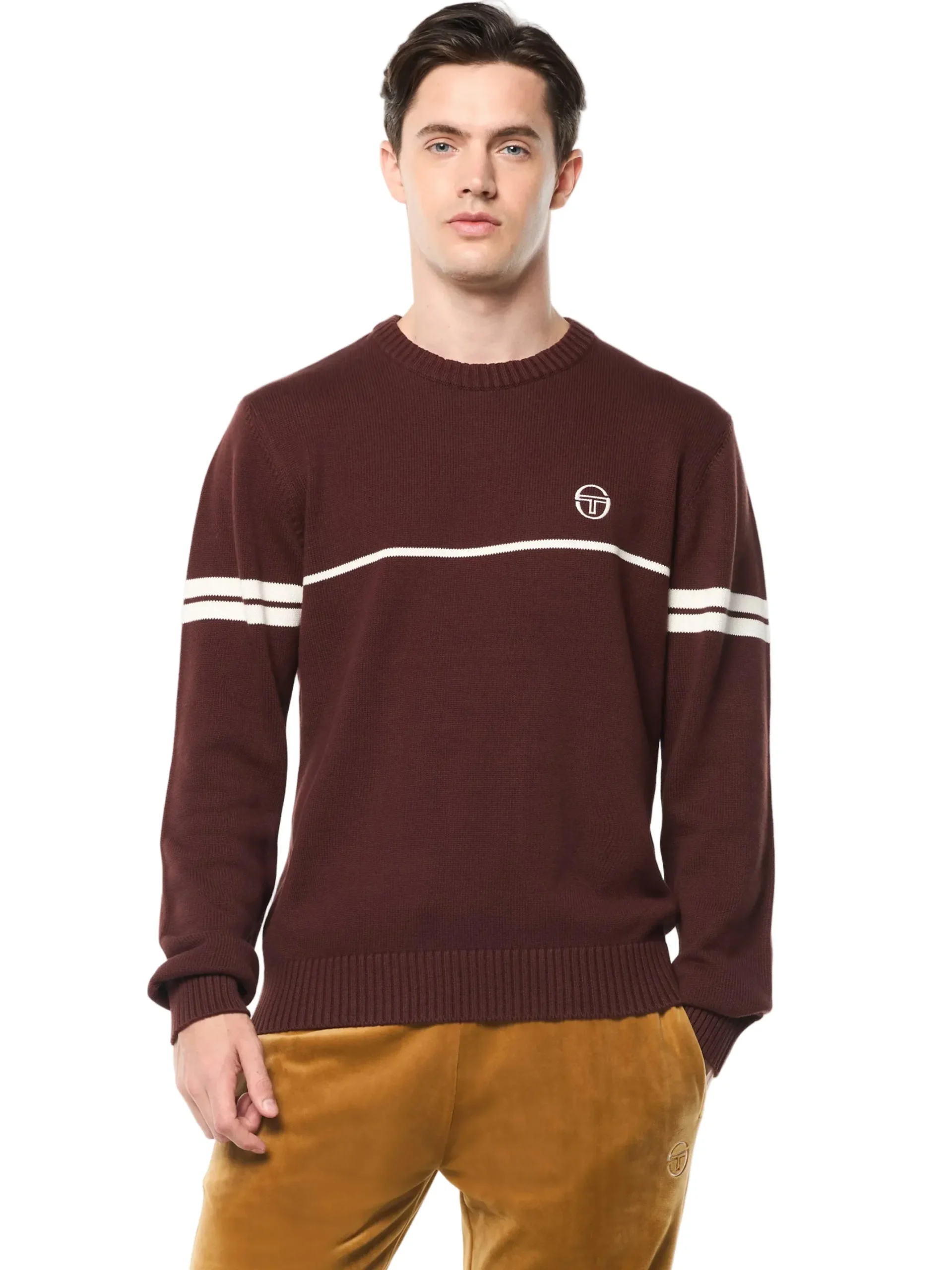 Orion Knit Sweater- Bitter Chocolate/ Gardenia
