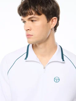 Pannello Short Sleeve Track Jacket-Brilliant White