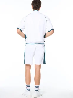 Pannello Short Sleeve Track Jacket-Brilliant White