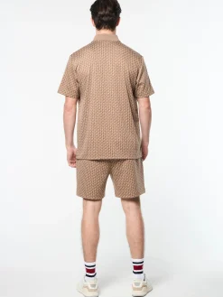 Paolo Knit Polo- Taupe Grey