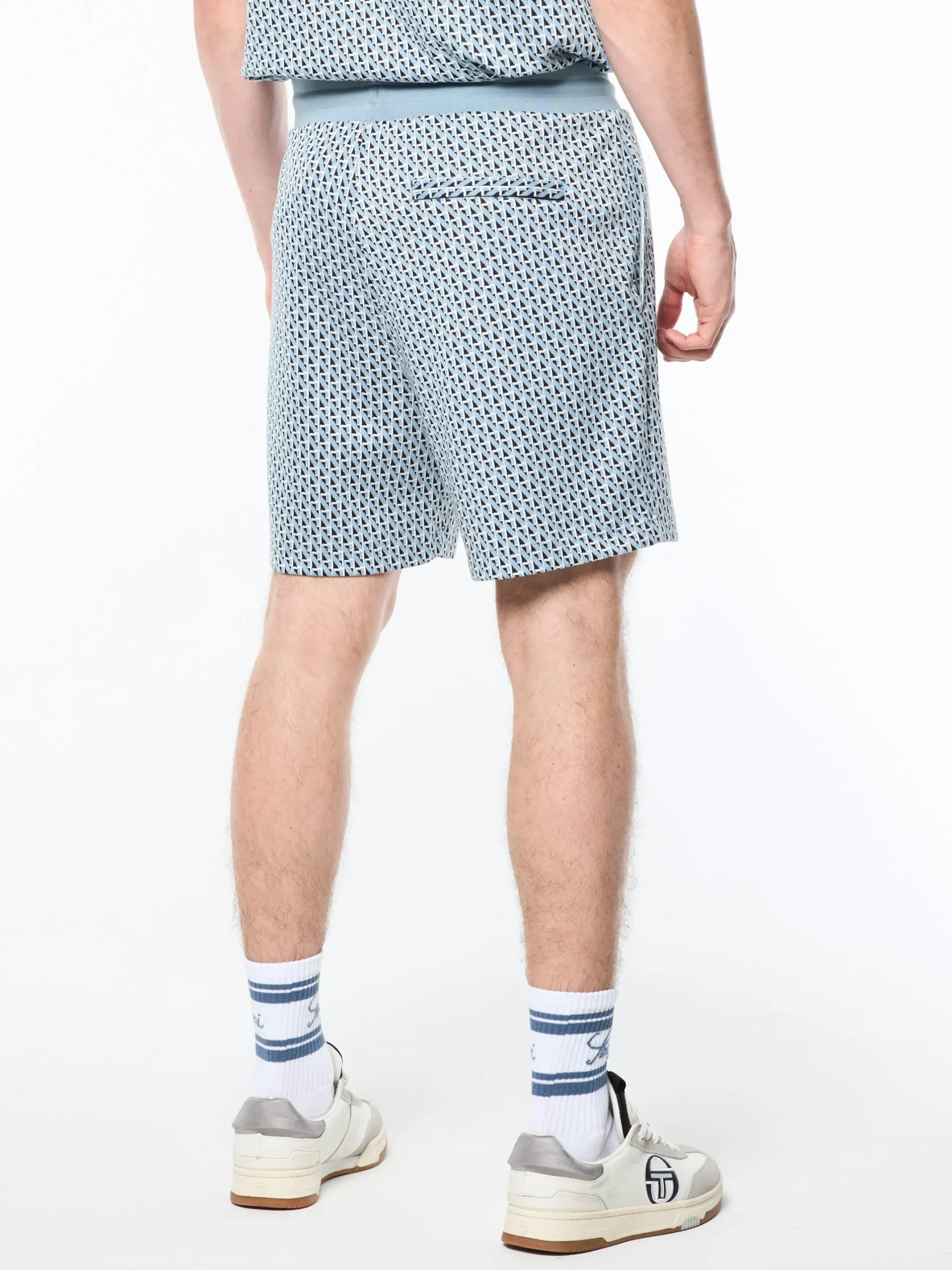 Paolo Knit Shorts- Faded Denim