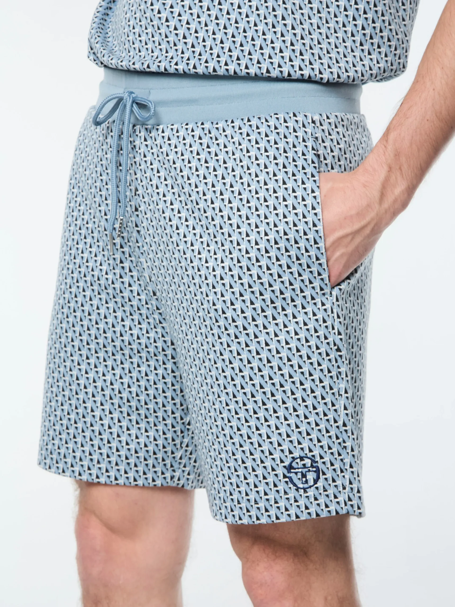 Paolo Knit Shorts- Faded Denim