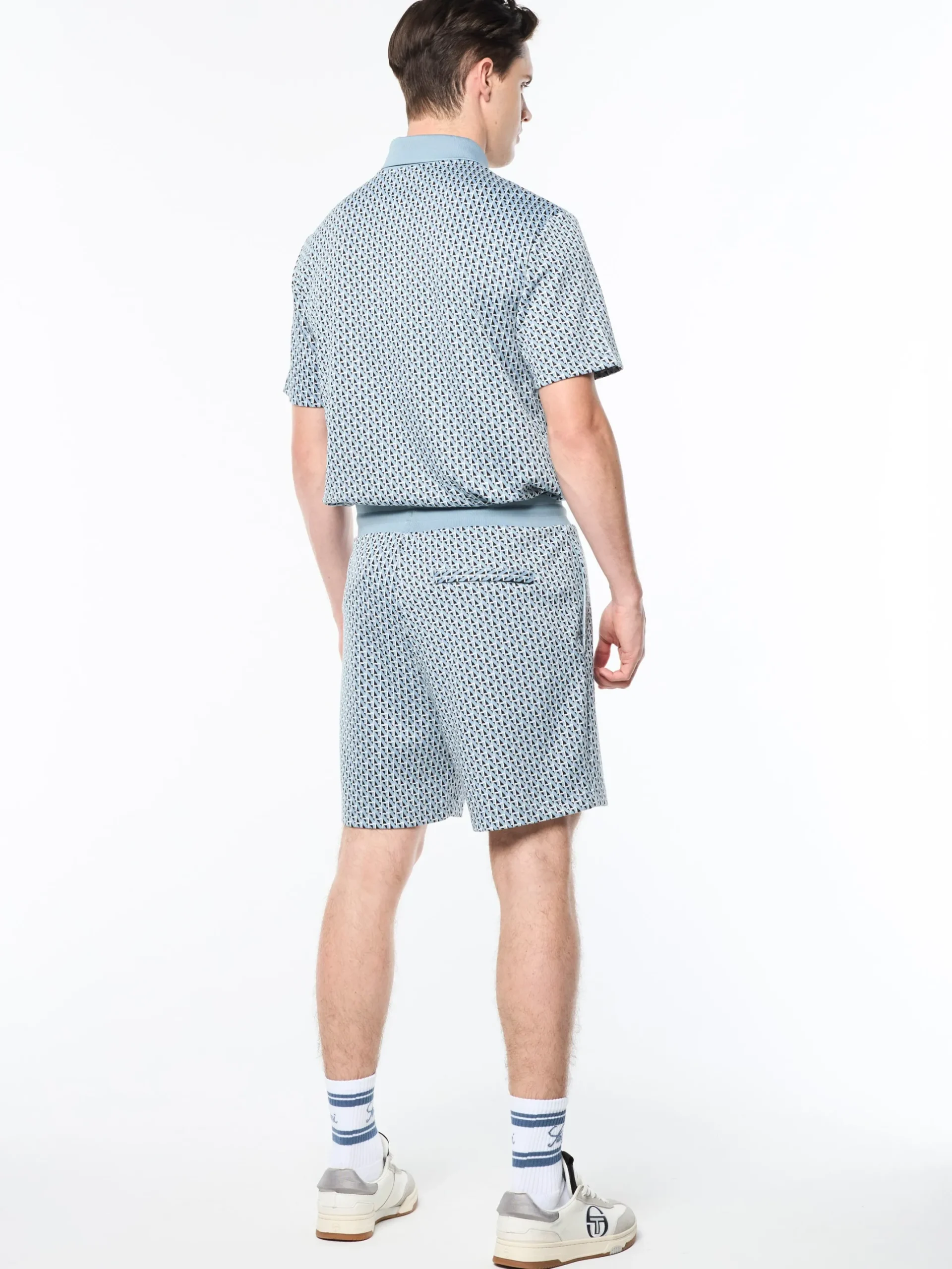 Paolo Knit Shorts- Faded Denim