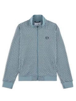 Paolo Knit Track Jacket- Faded Denim