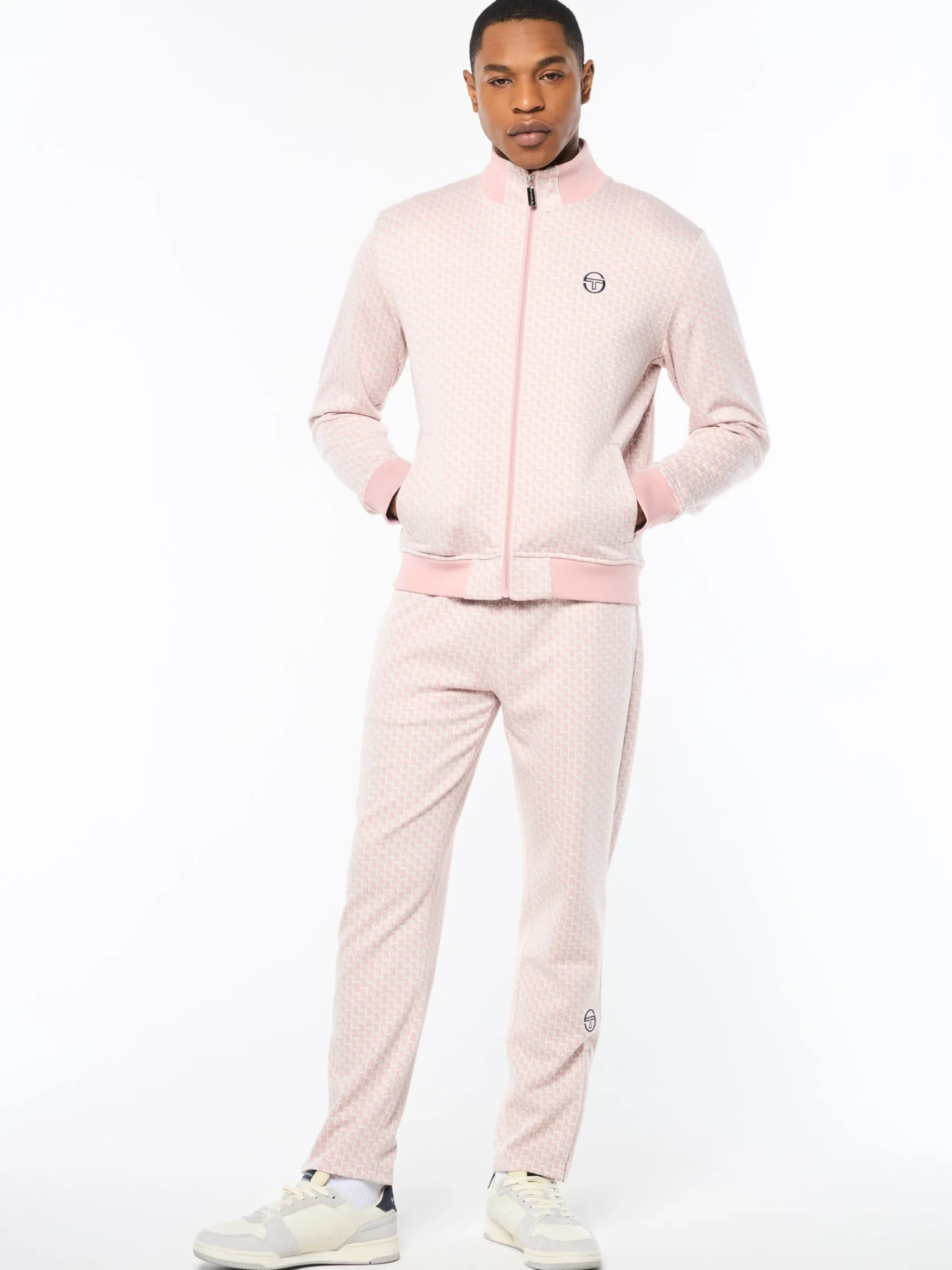 Paolo Knit Track Jacket- Pale Mauve