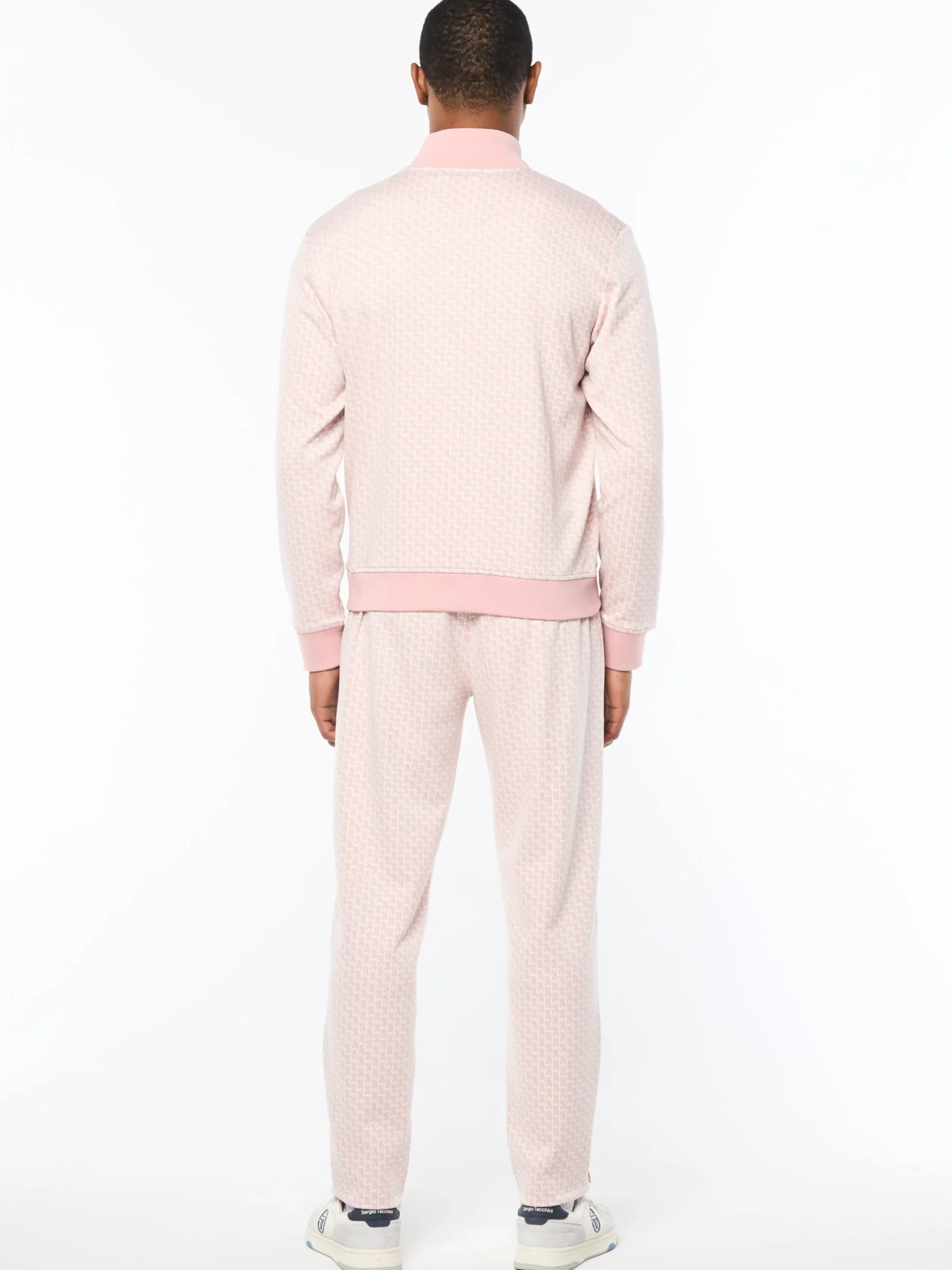 Paolo Knit Track Jacket- Pale Mauve