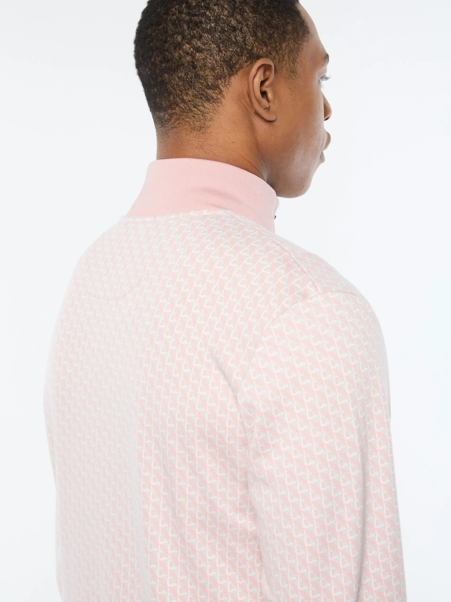 Paolo Knit Track Jacket- Pale Mauve