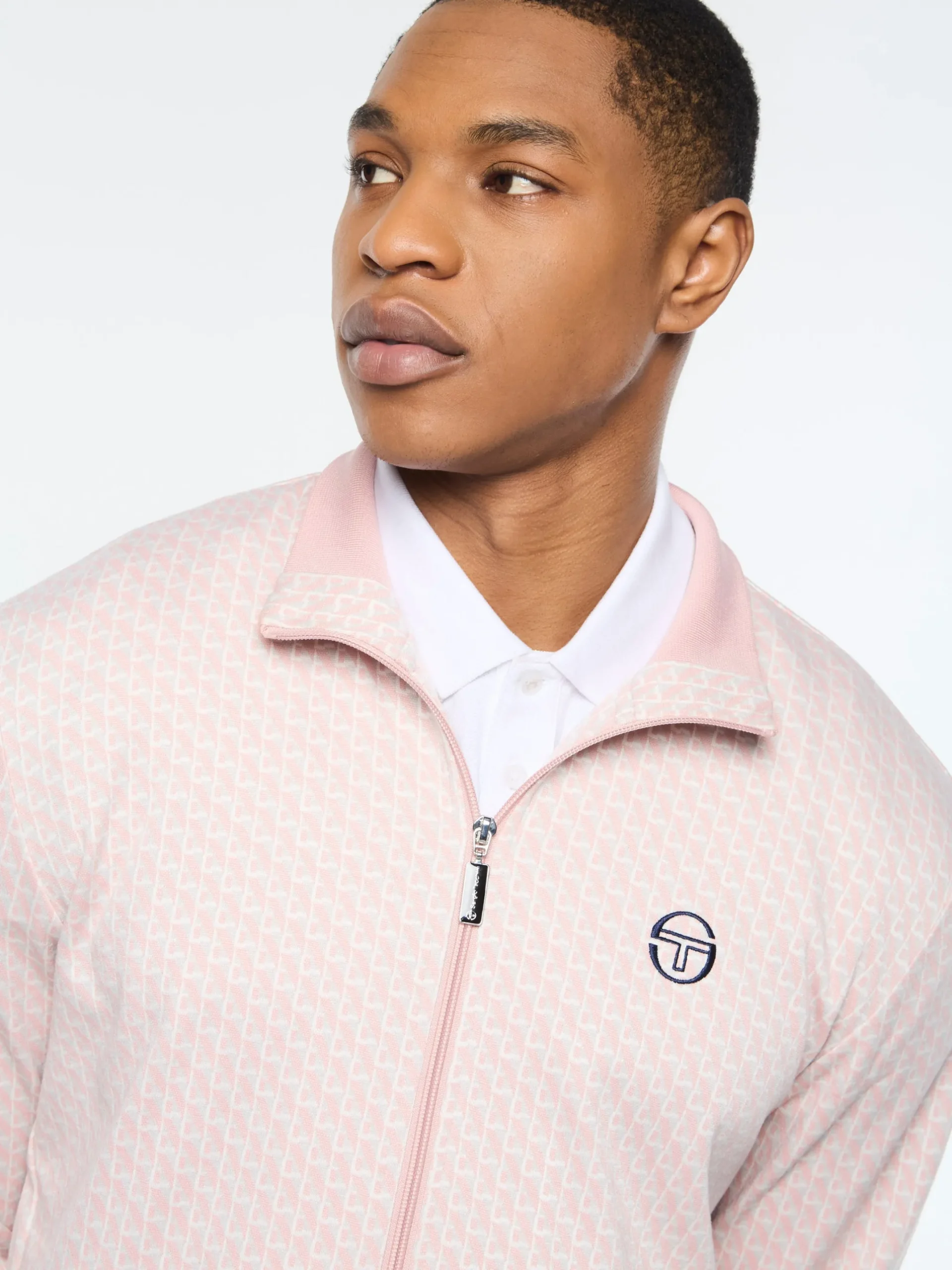 Paolo Knit Track Jacket- Pale Mauve