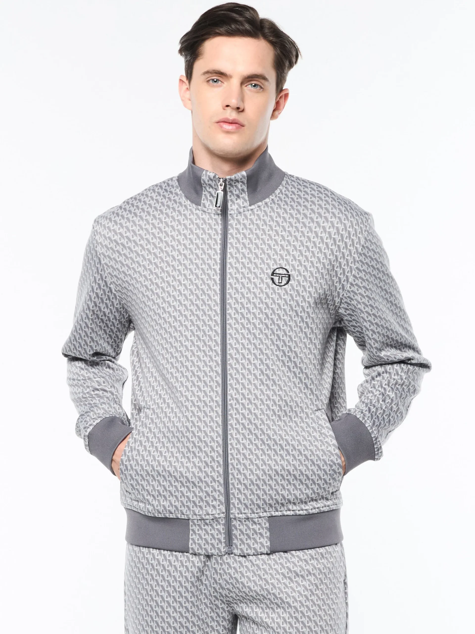 Paolo Knit Track Jacket- Quiet Shade