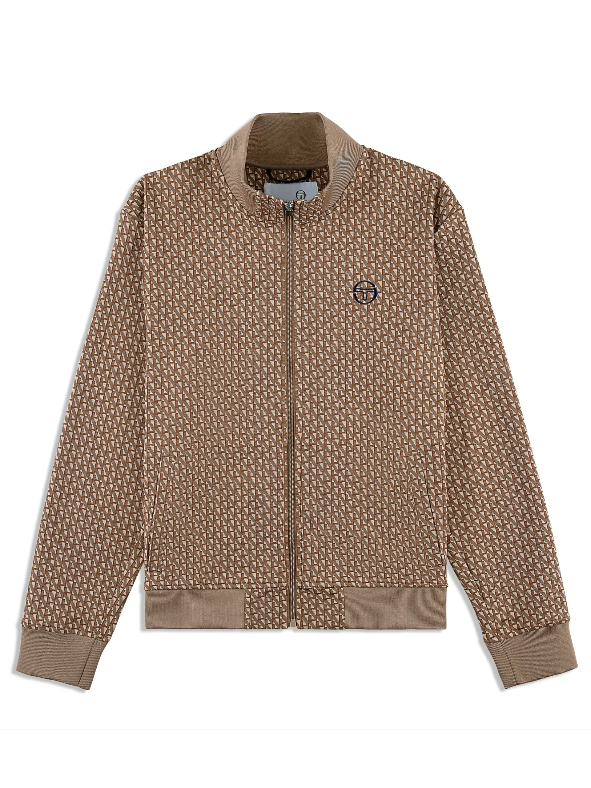 Paolo Knit Track Jacket- Taupe Grey