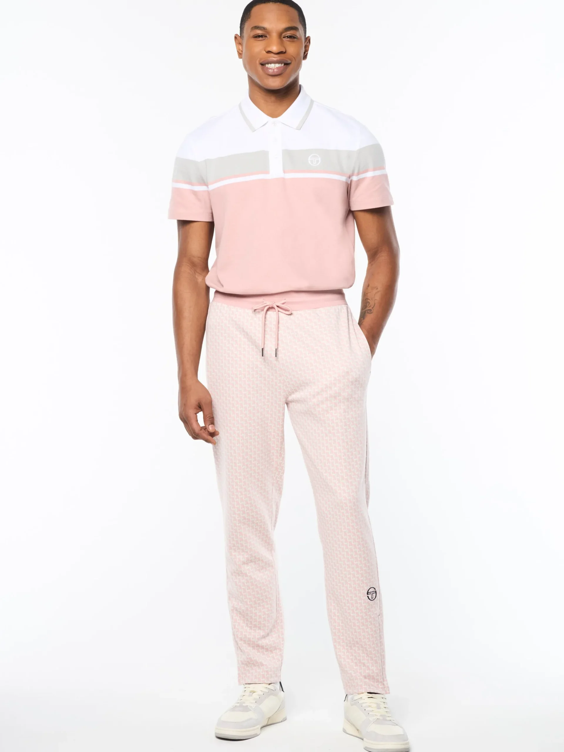 Paolo Knit Track Pant- Pale Mauve