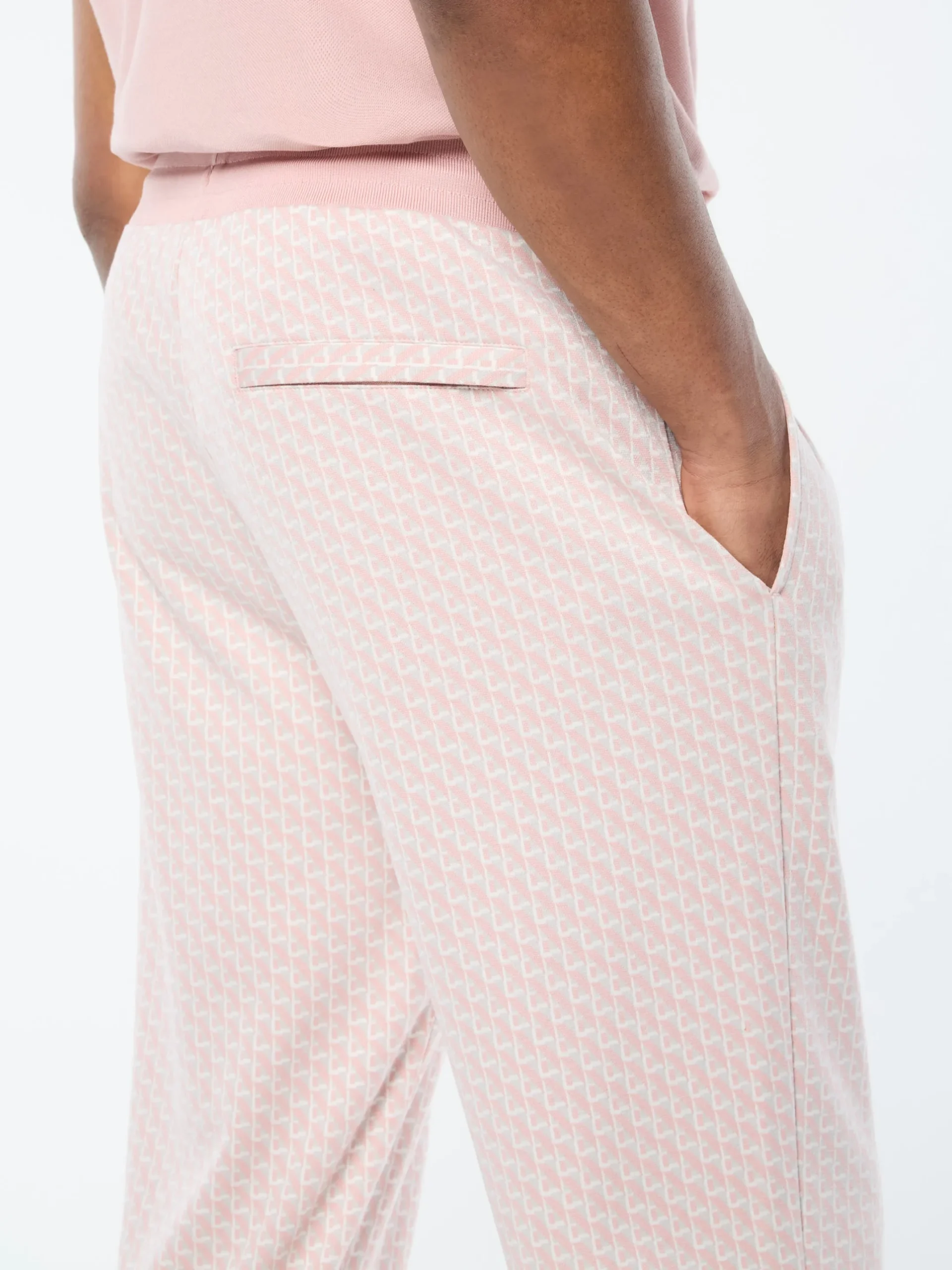 Paolo Knit Track Pant- Pale Mauve