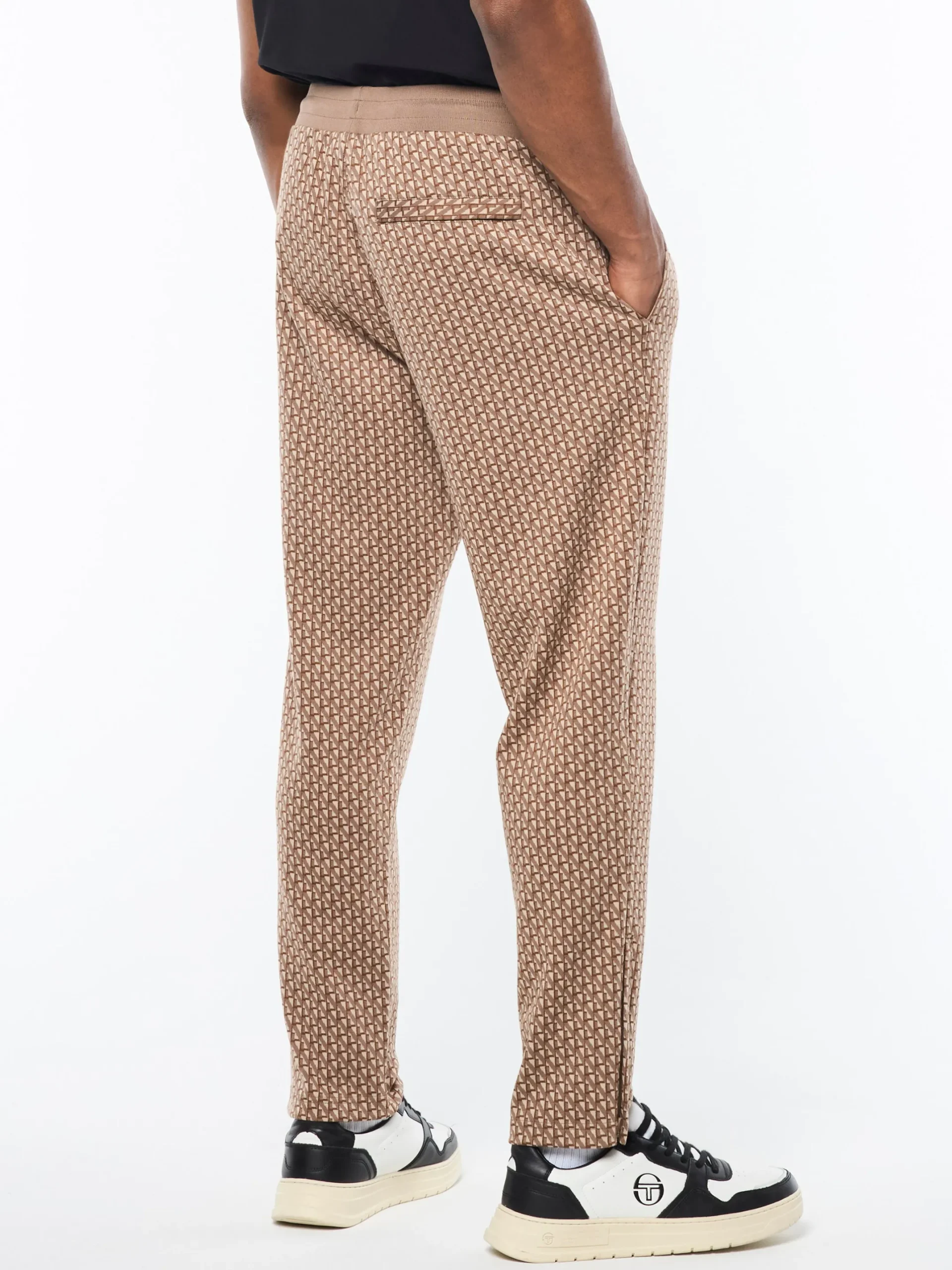 Paolo Knit Track Pant- Taupe Grey