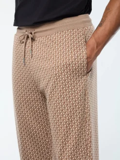 Paolo Knit Track Pant- Taupe Grey