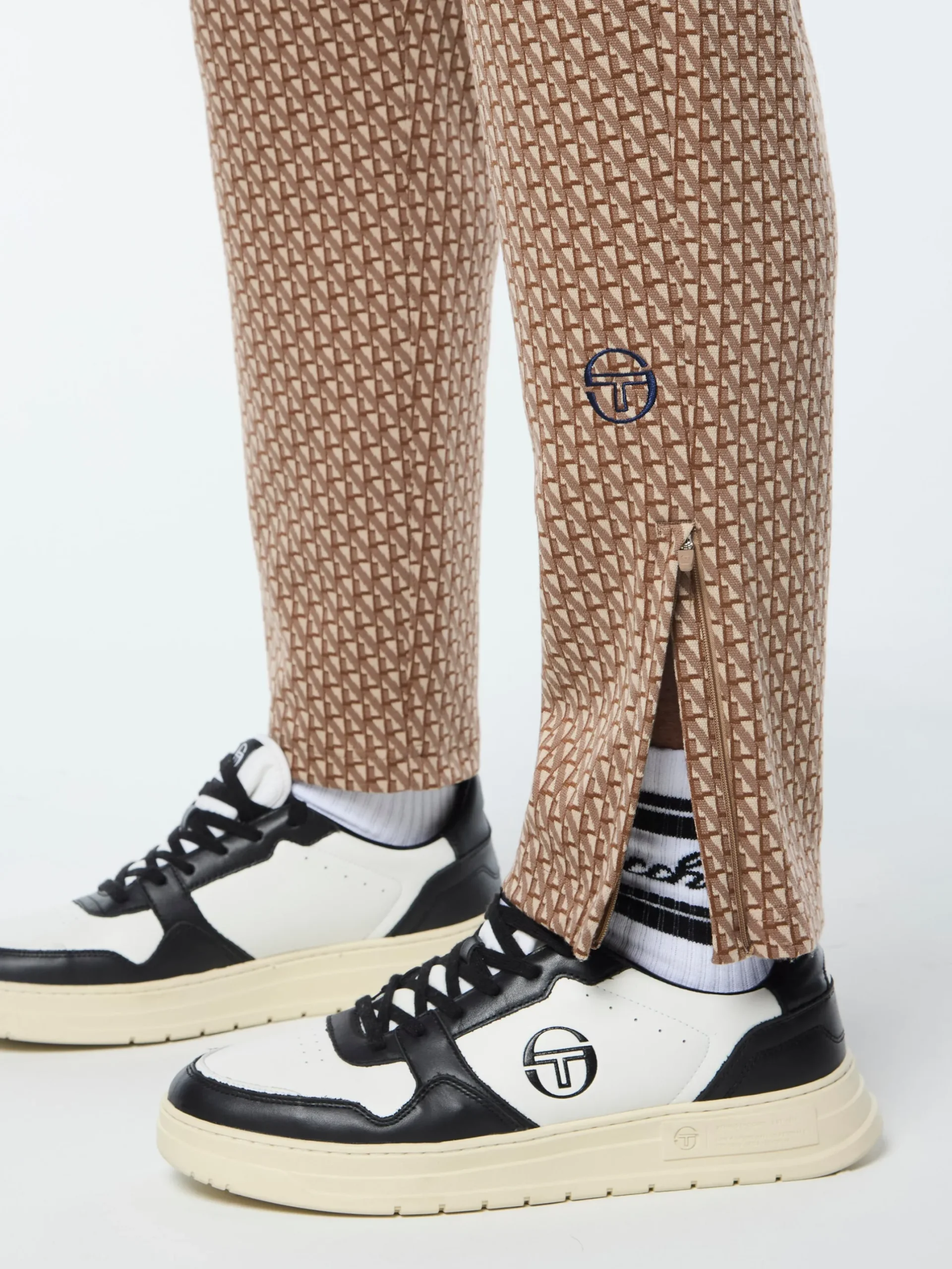 Paolo Knit Track Pant- Taupe Grey