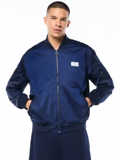 Piano Bomber Jacket-Maritime Blue