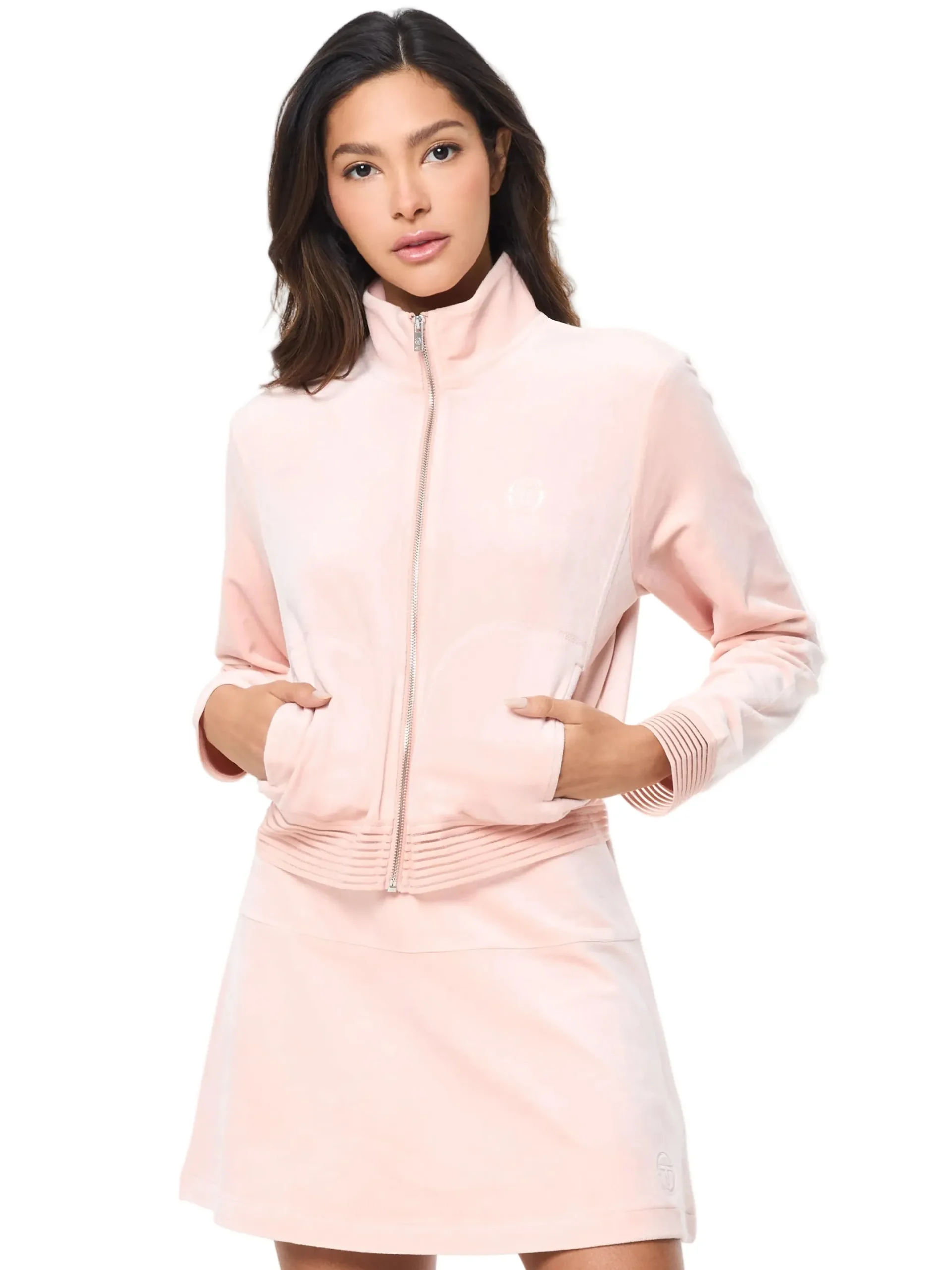 Piera Velour Track Jacket- Evening Sand