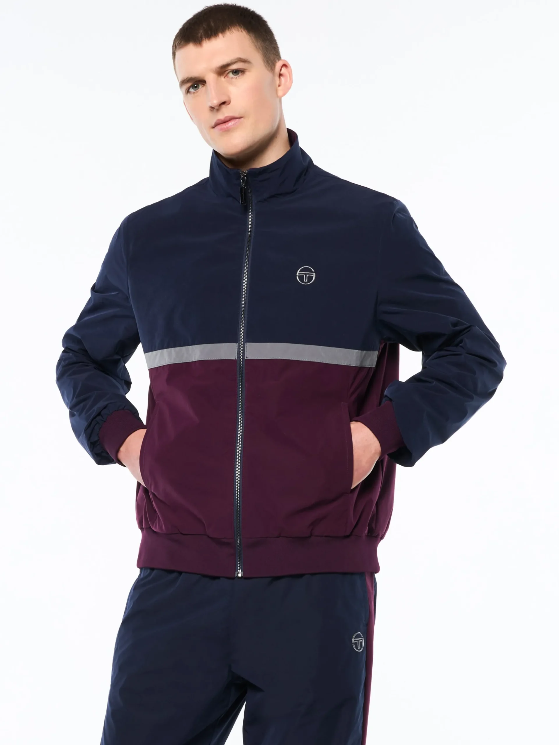 Portico Track Jacket- Maritime Blue