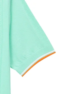 Preppy Knit Polo- Light Mint
