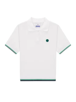 Preppy Knit Polo- Off White