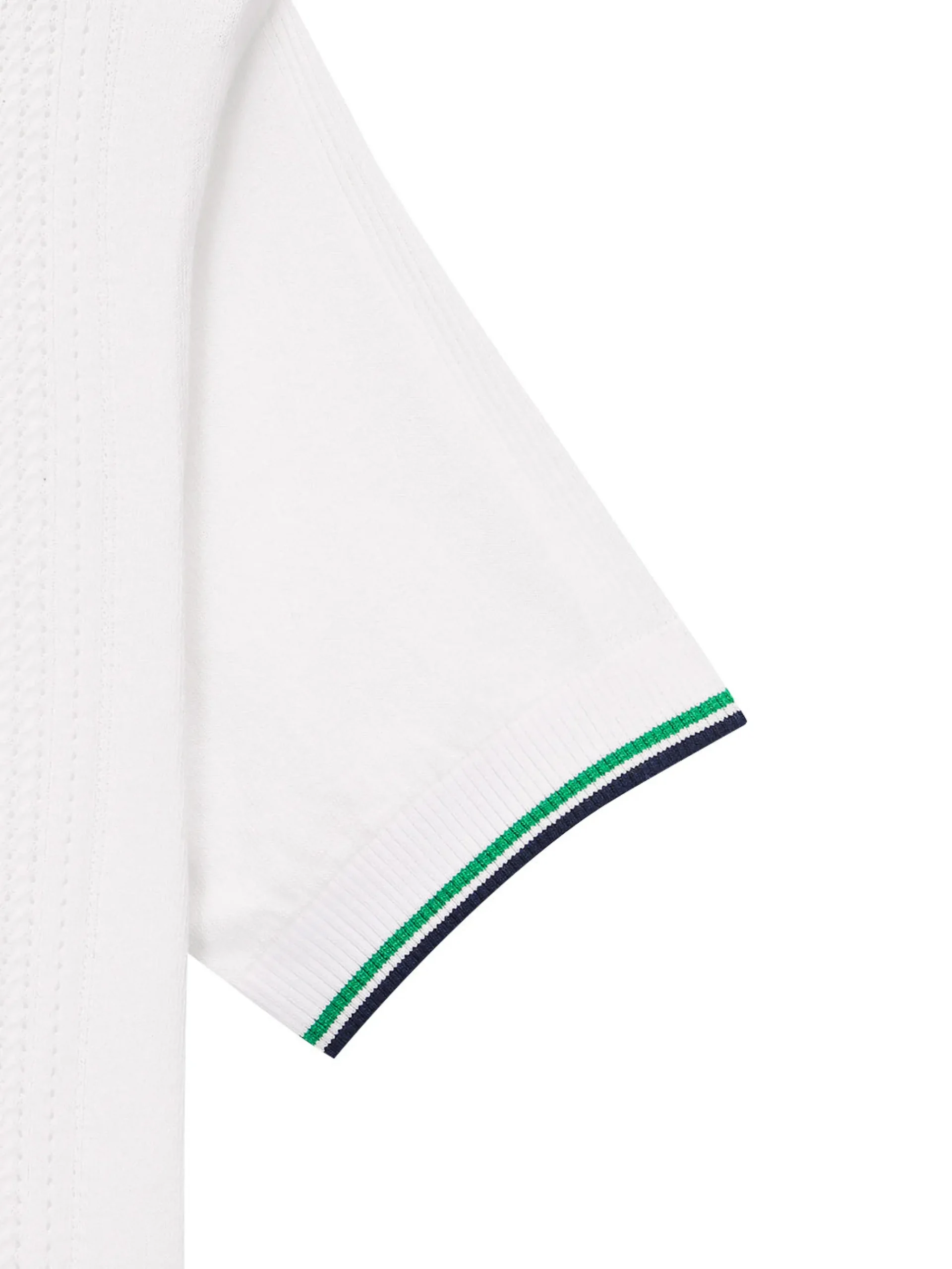 Preppy Knit Polo- Off White