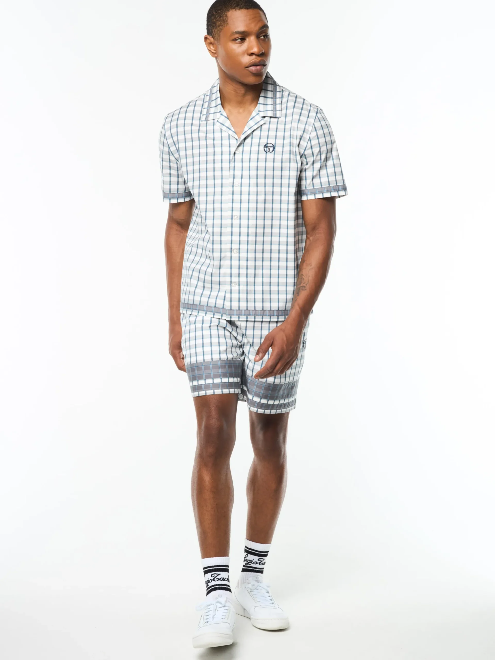 Quadretto Cabana Shirt- Brilliant White