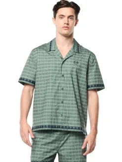 Quadretto Cabana Shirt- Duck Green