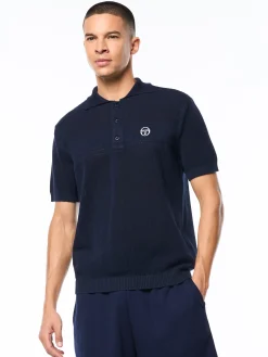 Sabino Knit Polo-Maritime Blue
