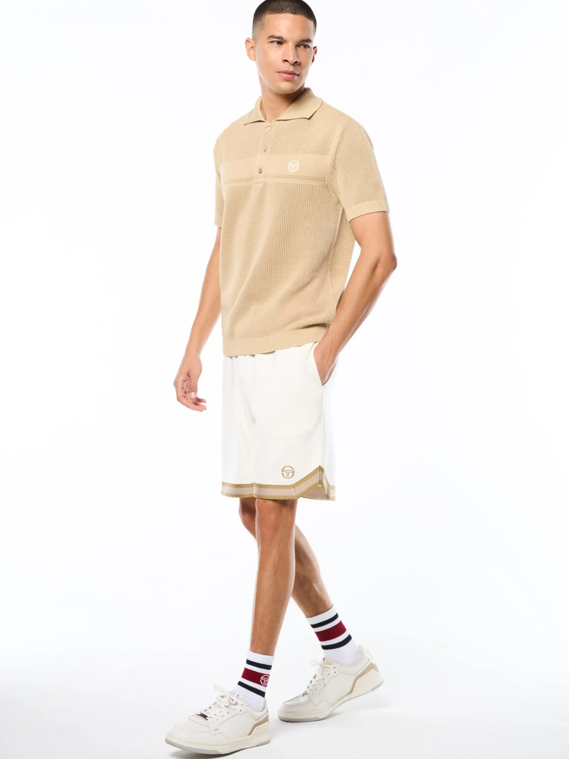 Sabino Knit Polo-Mojave Desert