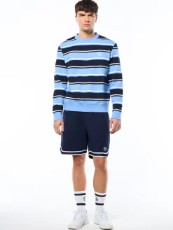 Strisce Stripe Crewneck-Maritime Blue