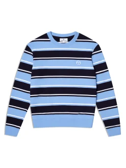 Strisce Stripe Crewneck-Maritime Blue