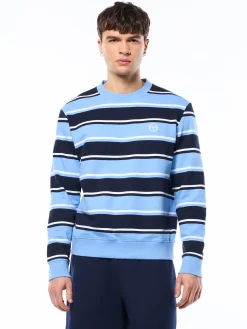 Strisce Stripe Crewneck-Maritime Blue