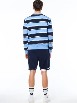 Strisce Stripe Crewneck-Maritime Blue