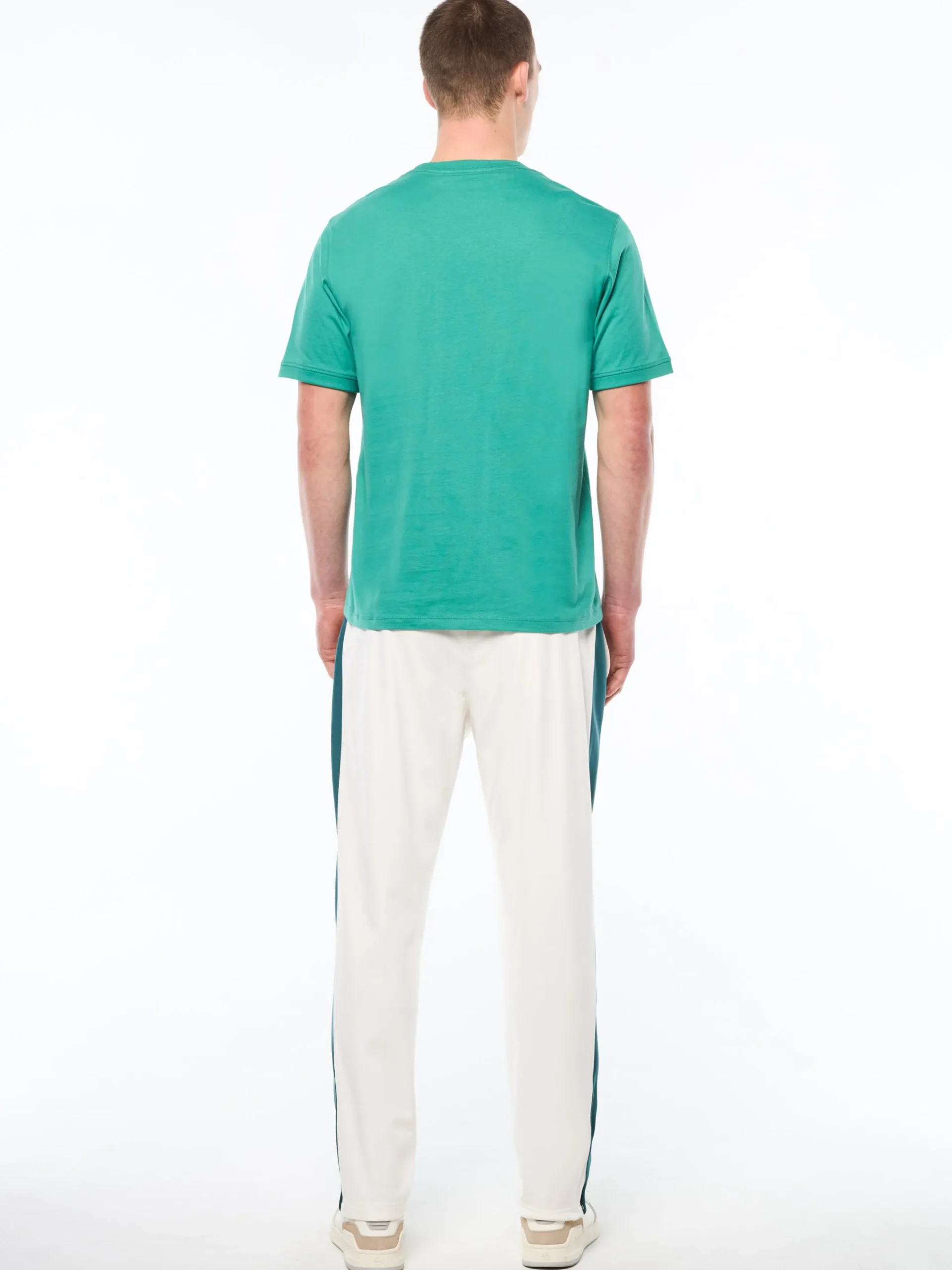 Strisce T-Shirt-Bottle Green