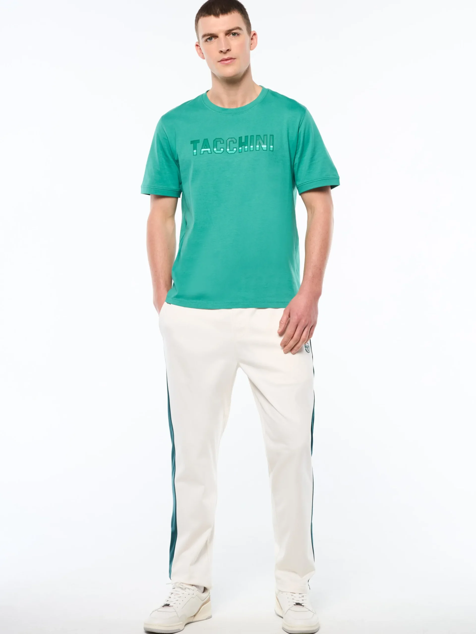 Strisce T-Shirt-Bottle Green