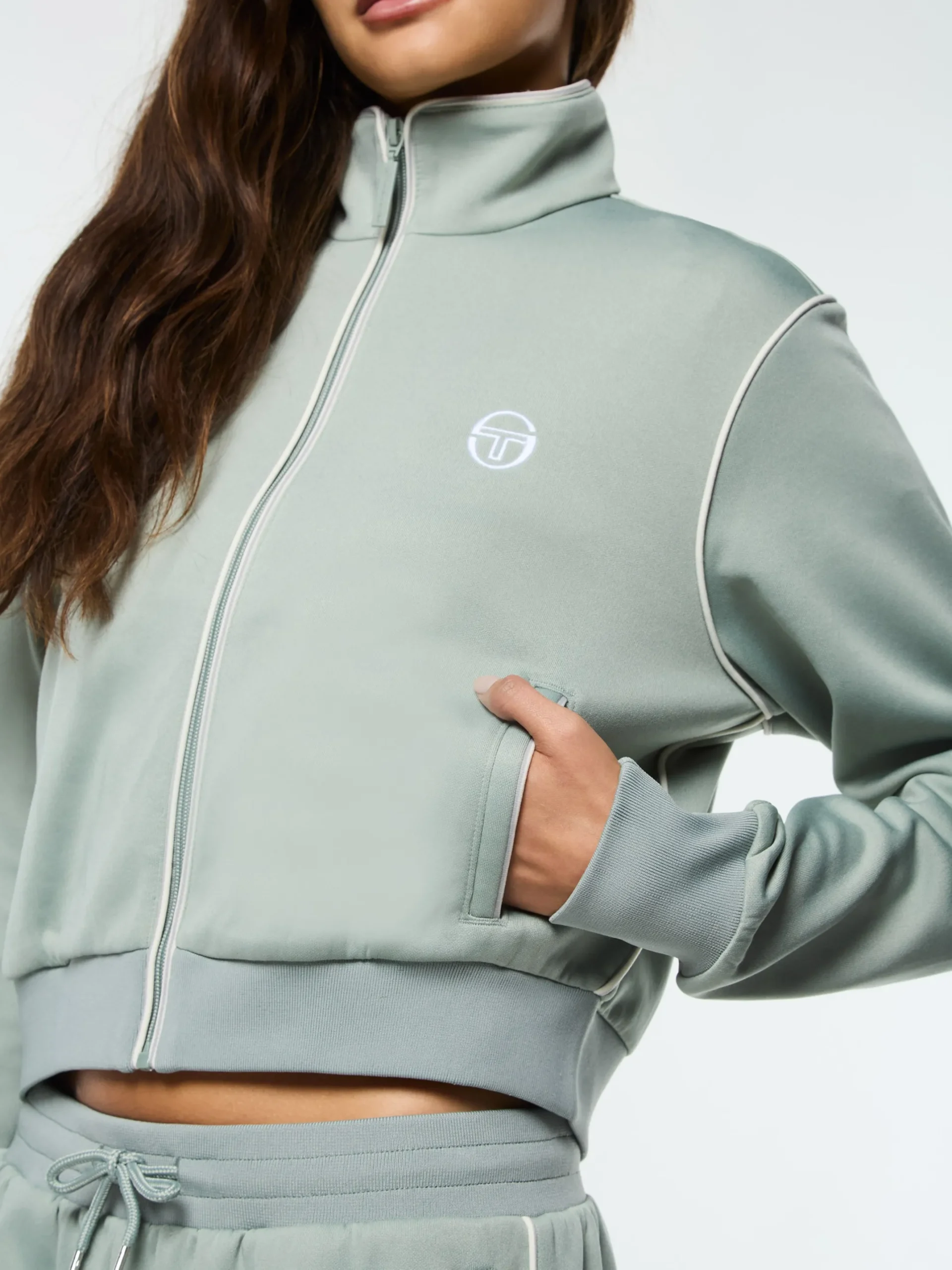 Terina Track Jacket- Slate Gray