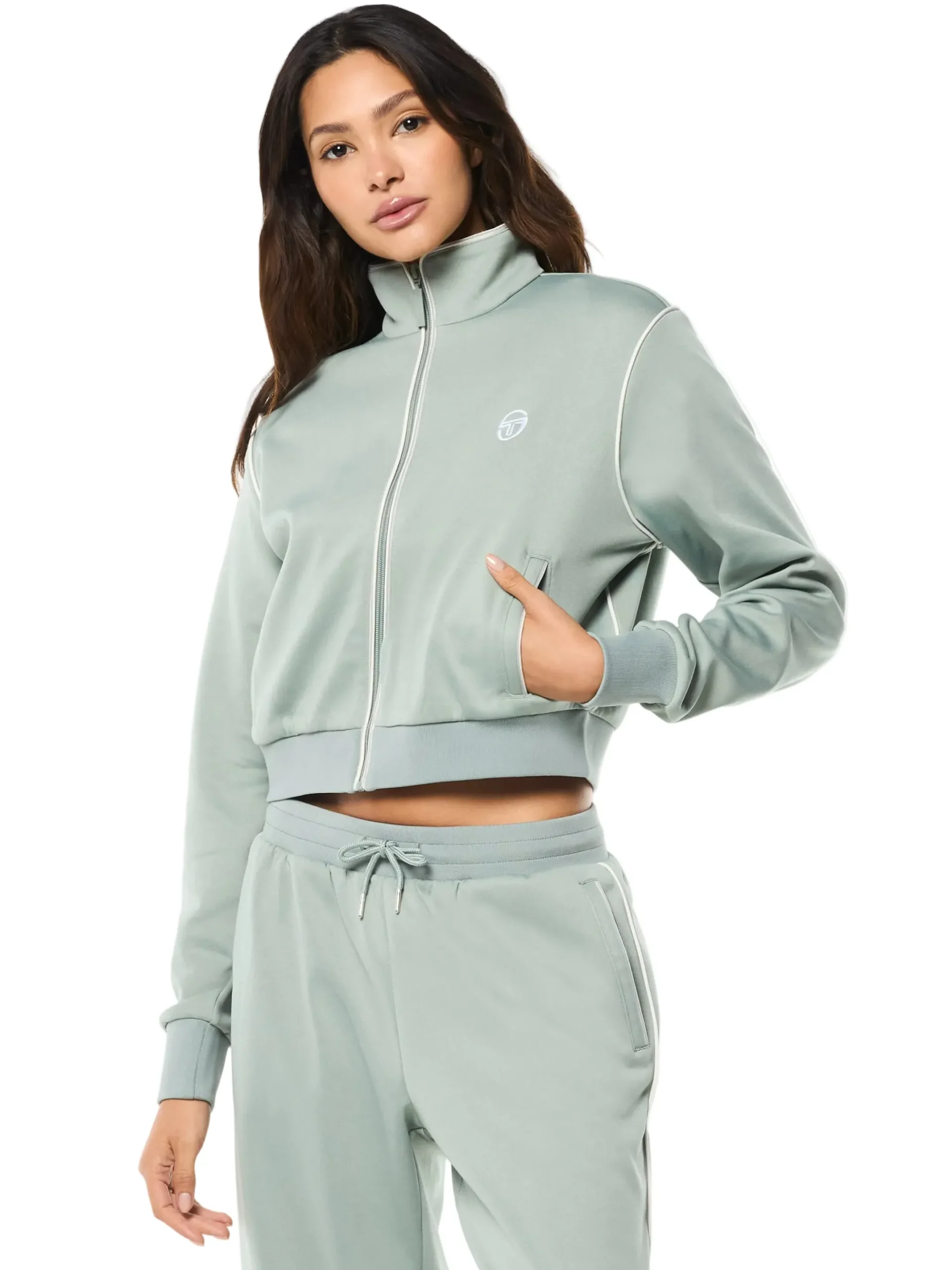 Terina Track Jacket- Slate Gray