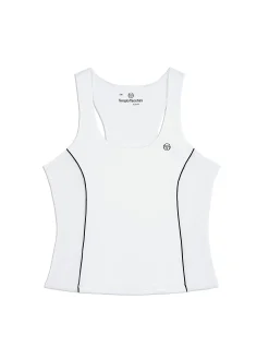 Tessa Scoop Neck Tank- Brilliant White