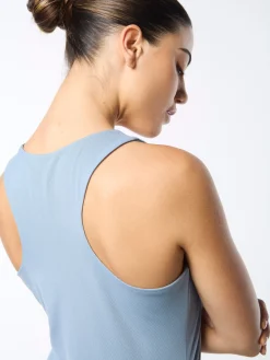 Tessa Scoop Neck Tank- Faded Denim