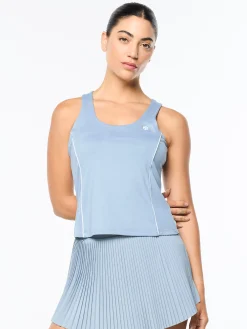 Tessa Scoop Neck Tank- Faded Denim