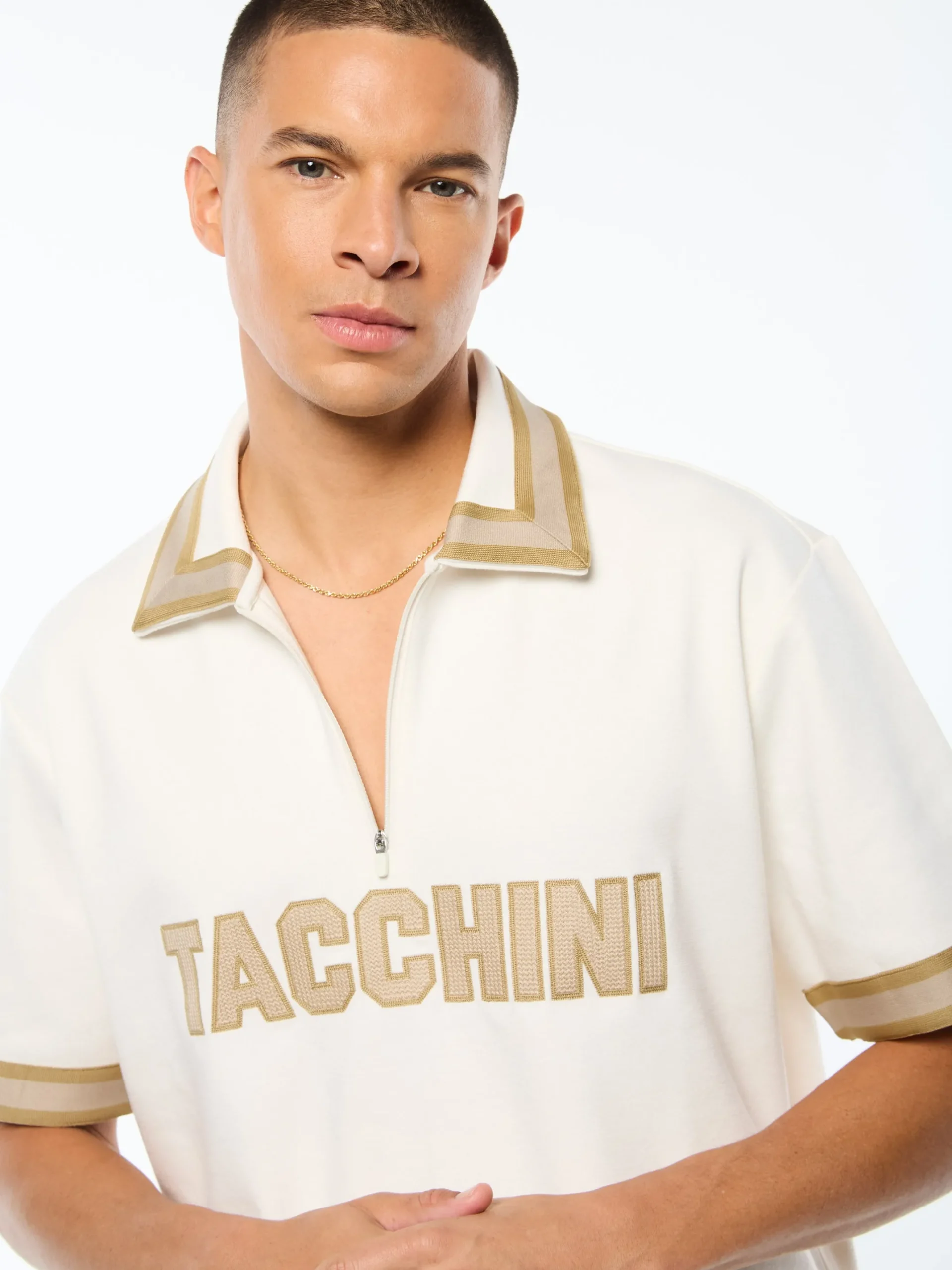 Tito Short Sleeve Polo-Gardenia