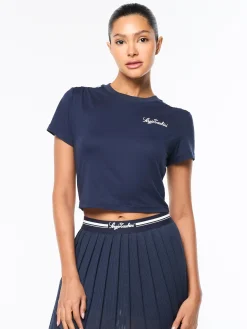 Verona Crop Top- Maritime Blue