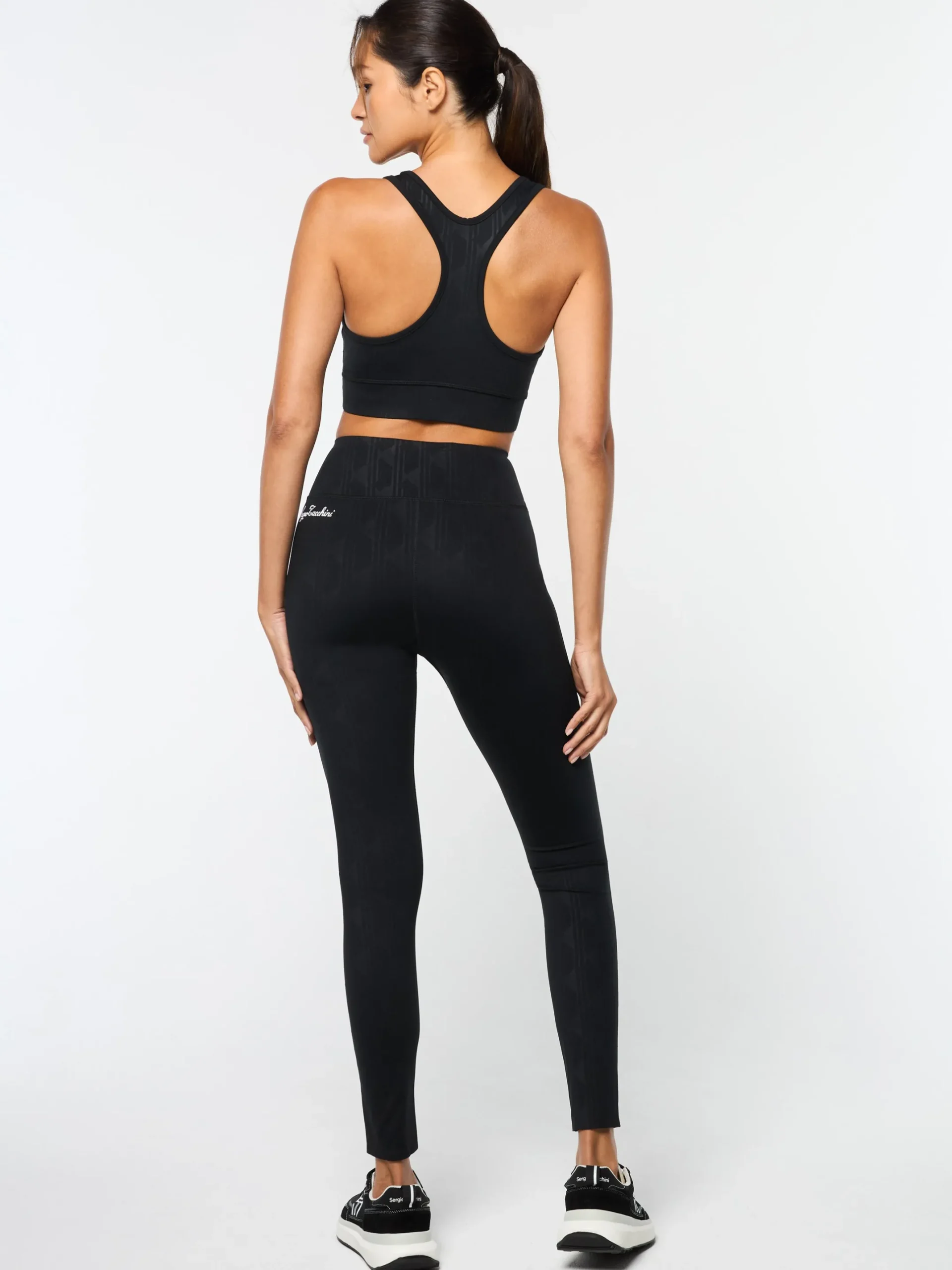 Viano Printed Sports Bra- Black Beauty