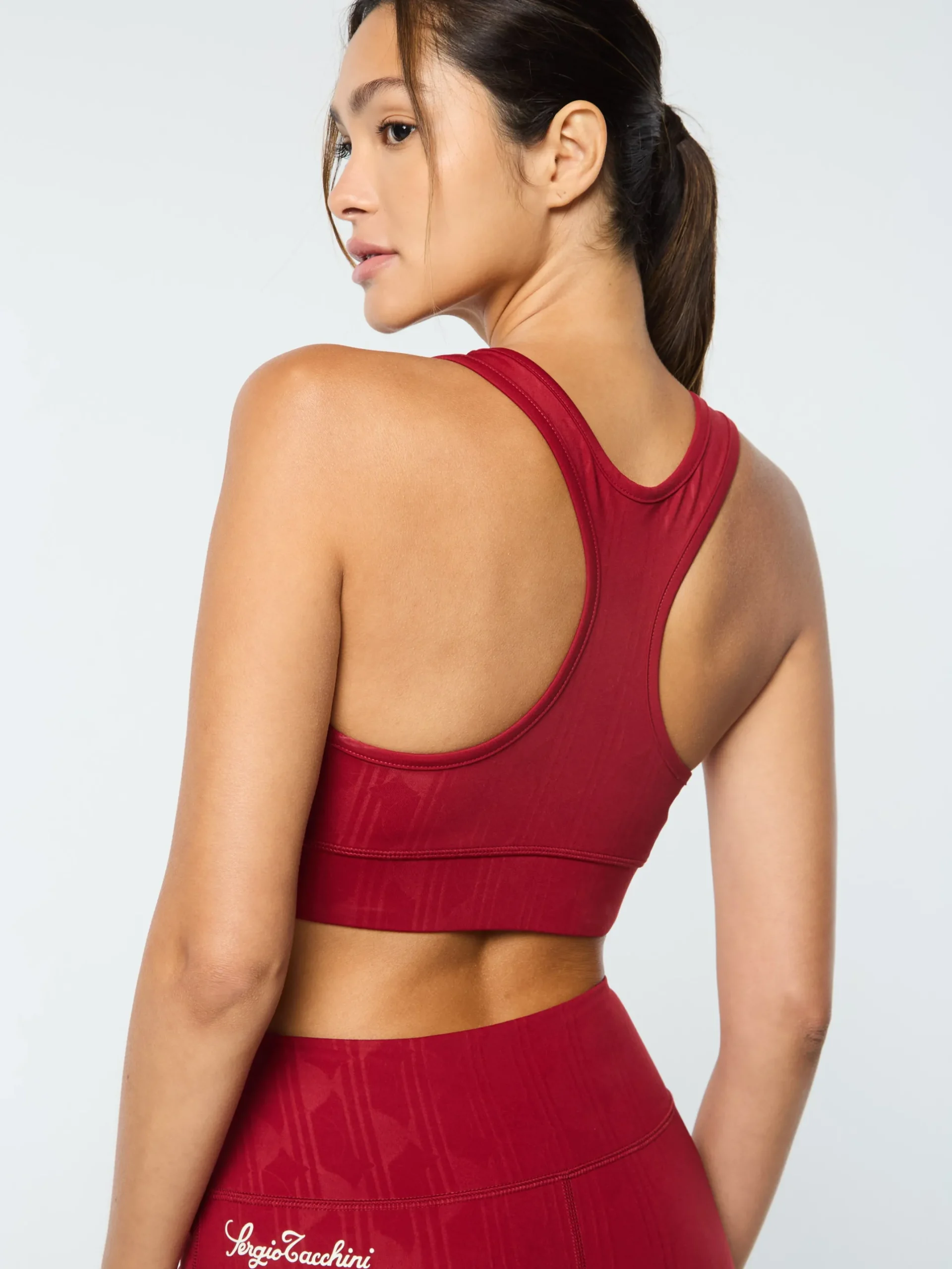 Viano Printed Sports Bra- Sun Dried Tomato
